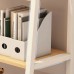 Meteorleg Contemporary Ladder-Style White Bookcase, Space-Saving 5-Tier Freestanding Shelf for Display and Storage