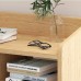 Meteorleg Classic Wooden Bedside Table with Open Shelves and Drawers, Nightstand for Bedroom Storage