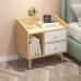 Meteorleg Classic Wooden Bedside Table with Open Shelves and Drawers, Nightstand for Bedroom Storage
