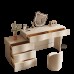 Meteorleg Elegant Wooden Dressing Table with Multi-Drawers and Mirror, Functional Vanity for Bedrooms